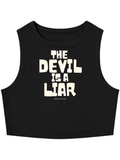 The Devil Is A Liar Women's Tight Crewneck Crop Tank Top