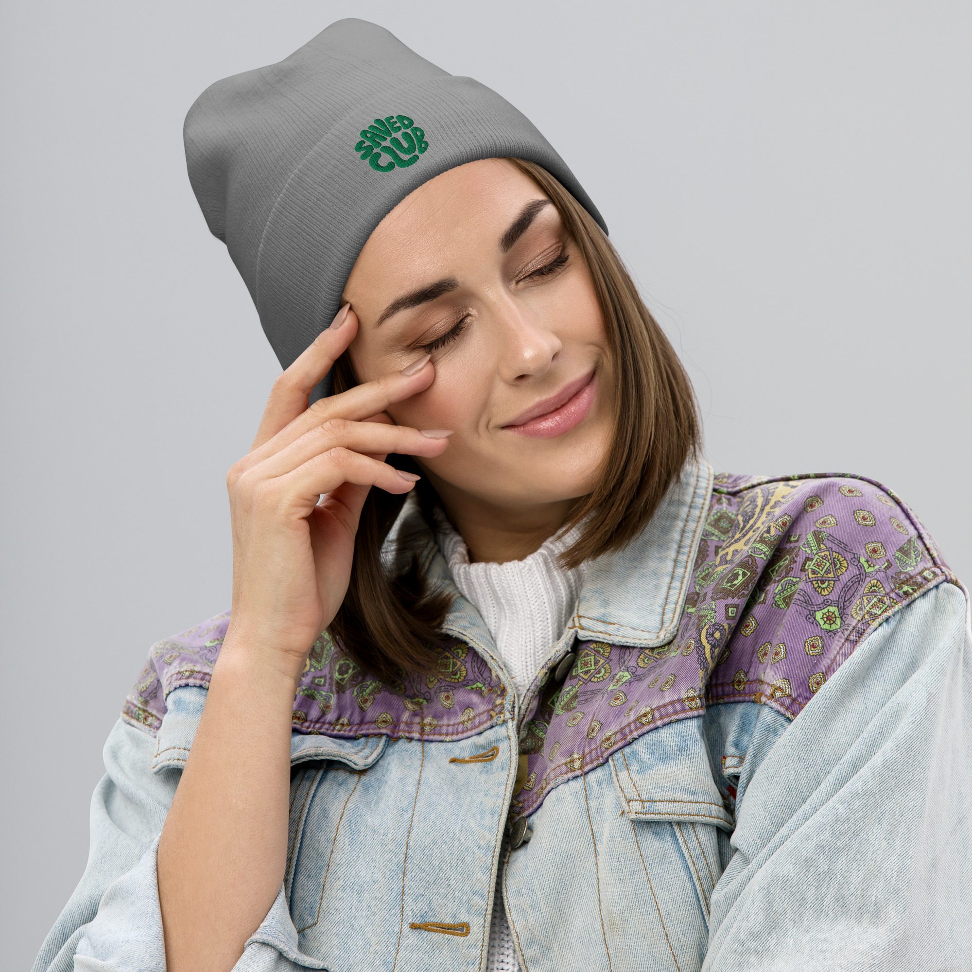Saved Club (Green) Beanie - Image 11