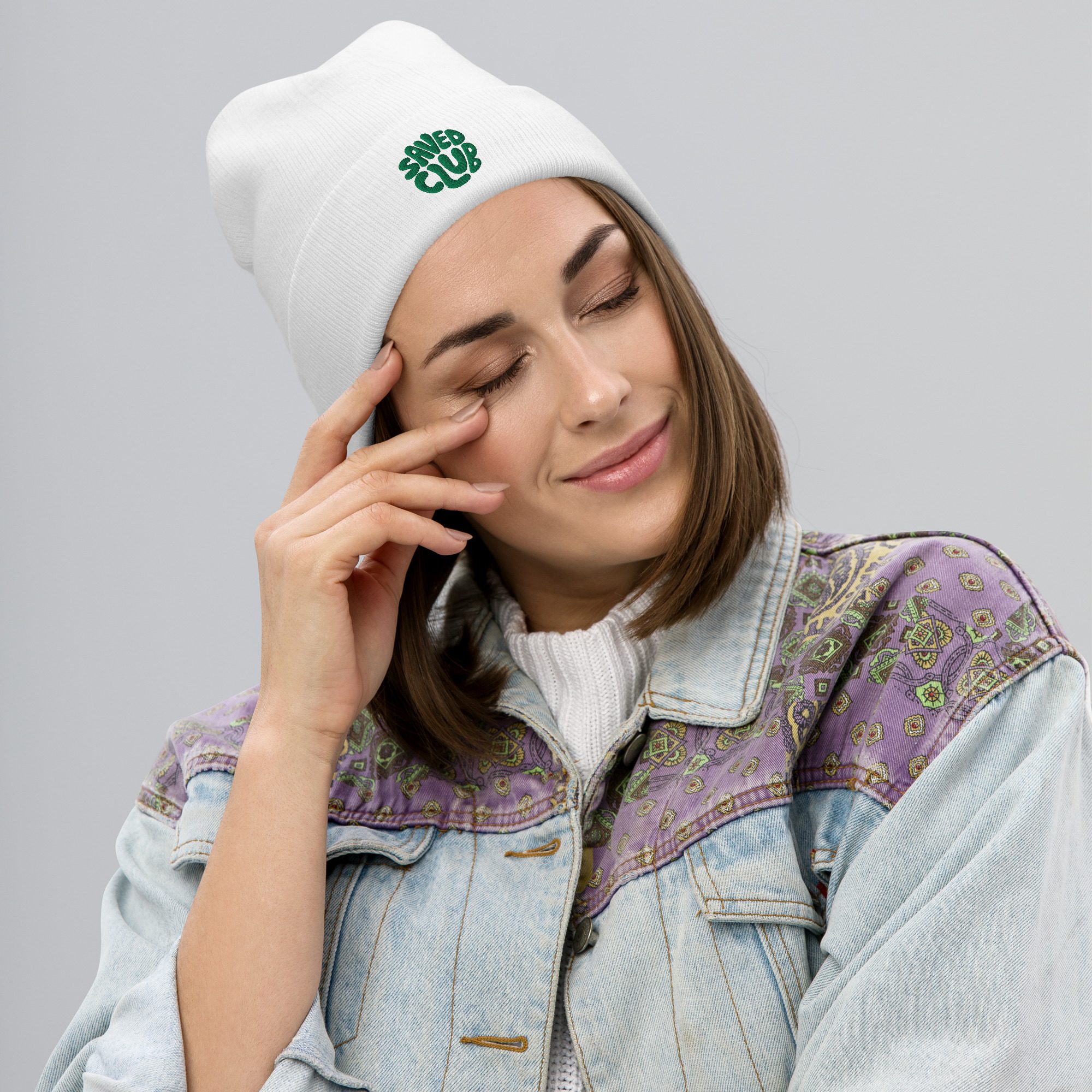 Saved Club (Green) Beanie - Image 12